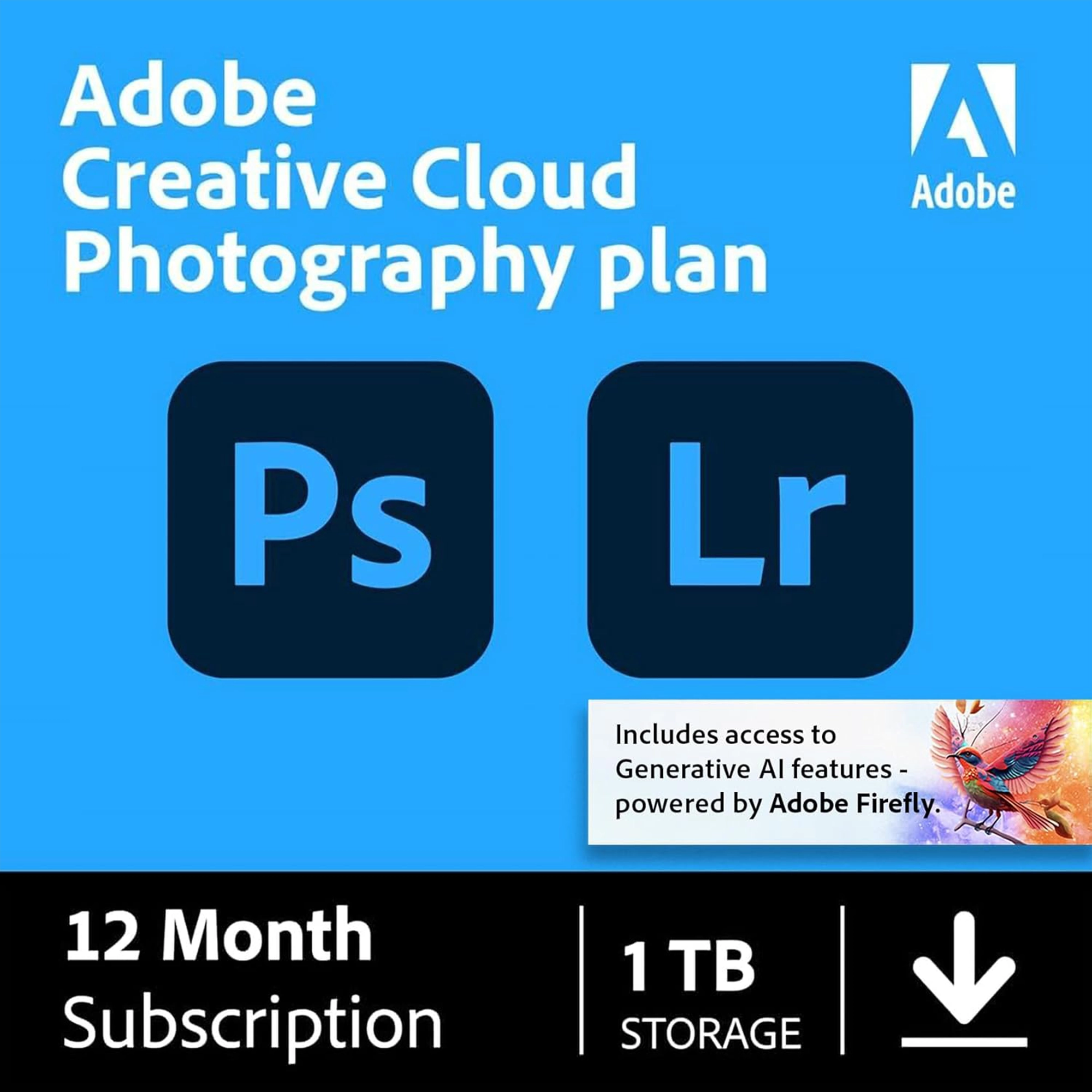 Adobe Creative Cloud Photography Plan 1TB software licence