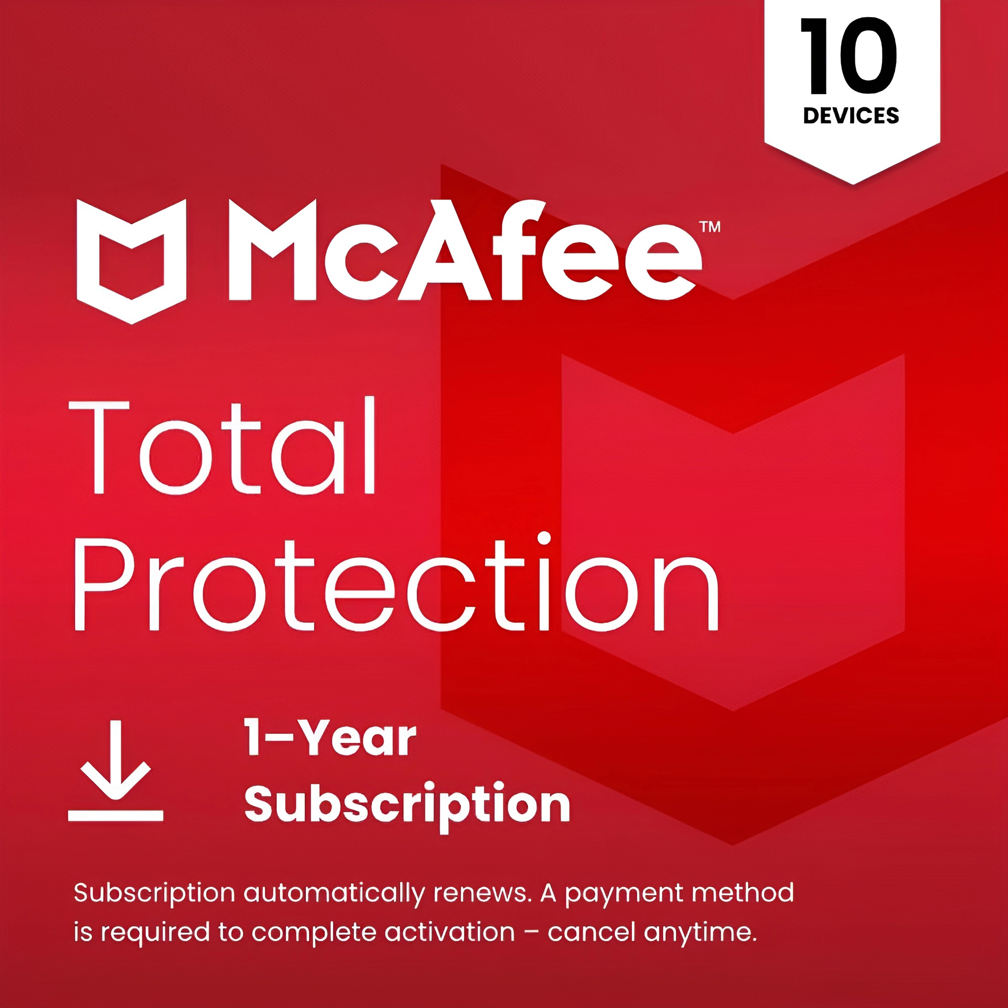 McAfee Total Protection 10-Device 2025 software licence