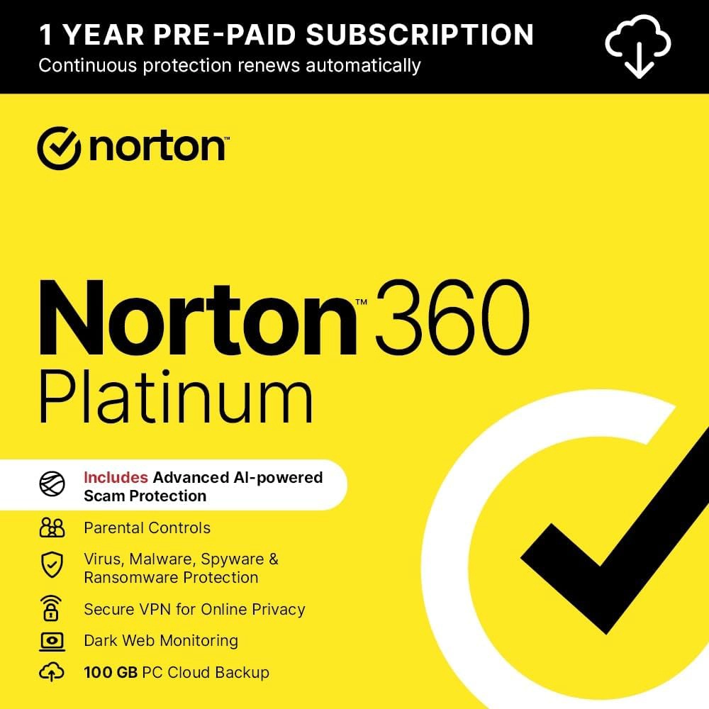 Norton 360 Platinum 2025 software licence