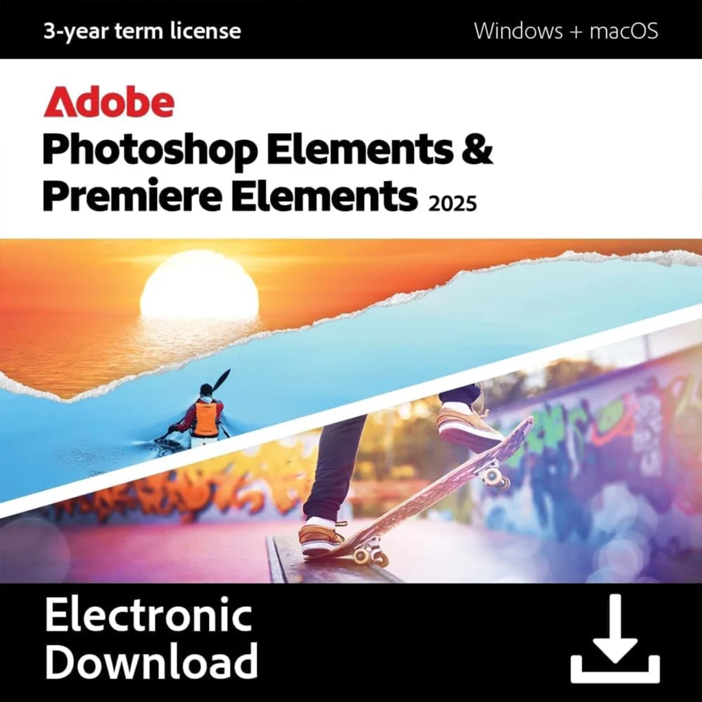 Adobe Photoshop Elements 2025 & Premiere Elements 2025 software licence